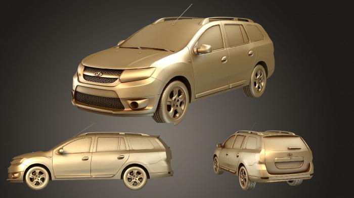 نموذج ثلاثي الأبعاد لآلة CNC السيارات والنقل لادا لارجوس 2016